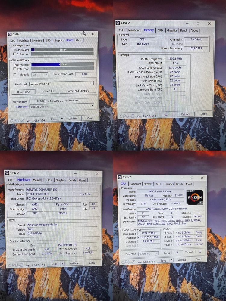 »ТОП Комлект AMD Ryzen 5 3600 6/12 ядер• Asus B450MK• DDR4 16-32 Gb