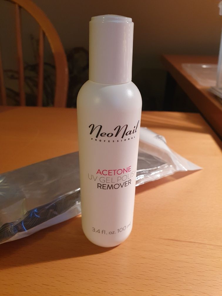 Zestaw hybryda neonail lampa led 9w ozdoby aceton remover pyłki holo