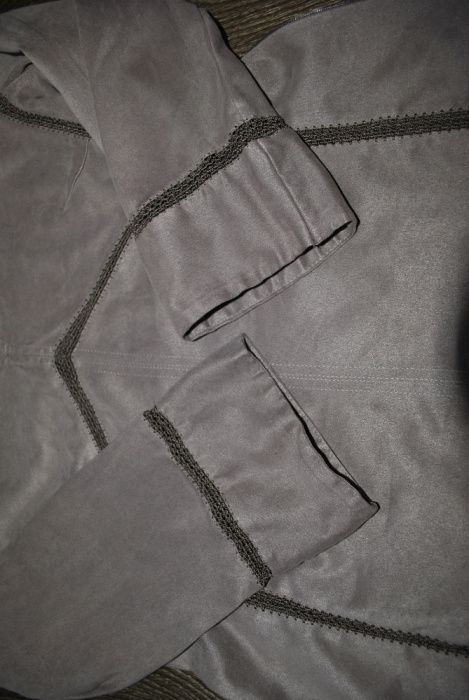 Кофта next коричневая под замш m l блузка украшена рукав 3/4 замшевая