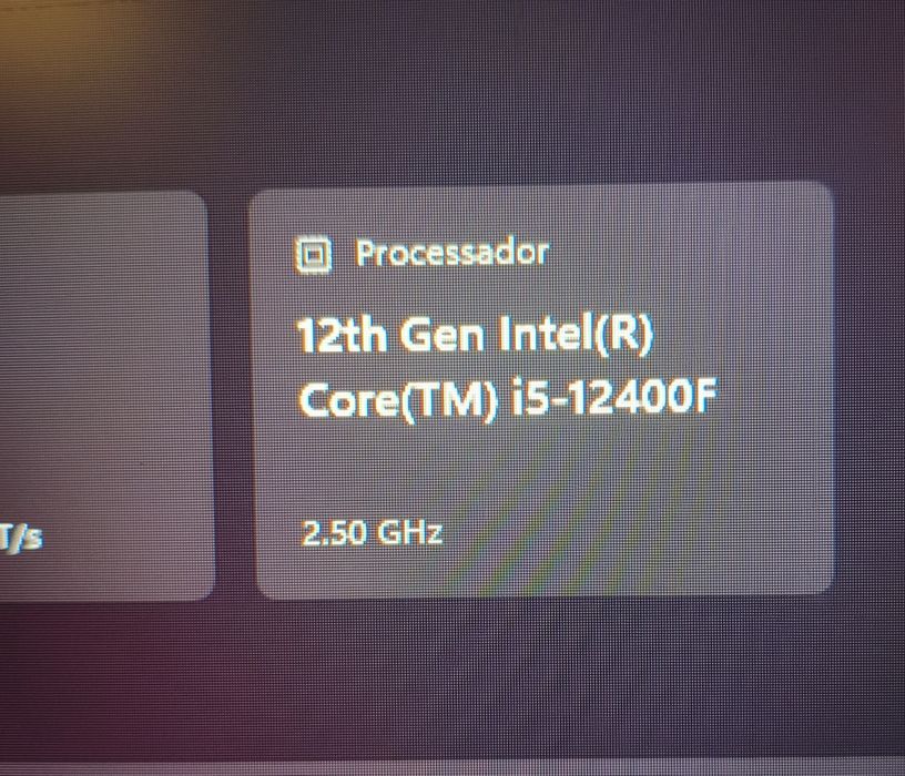 i5-12400F 12ª G + Cooler Stock Intel