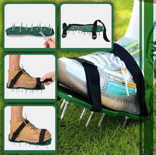 Nakładki na buty, kolce do trawy, aerator, wertykulator, do trawników