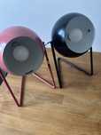 Lampy kule  metalowe czerwona czarna