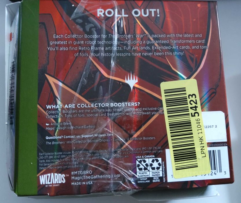 Magic Gathering Brothers War Collector Booster box czytaj opis