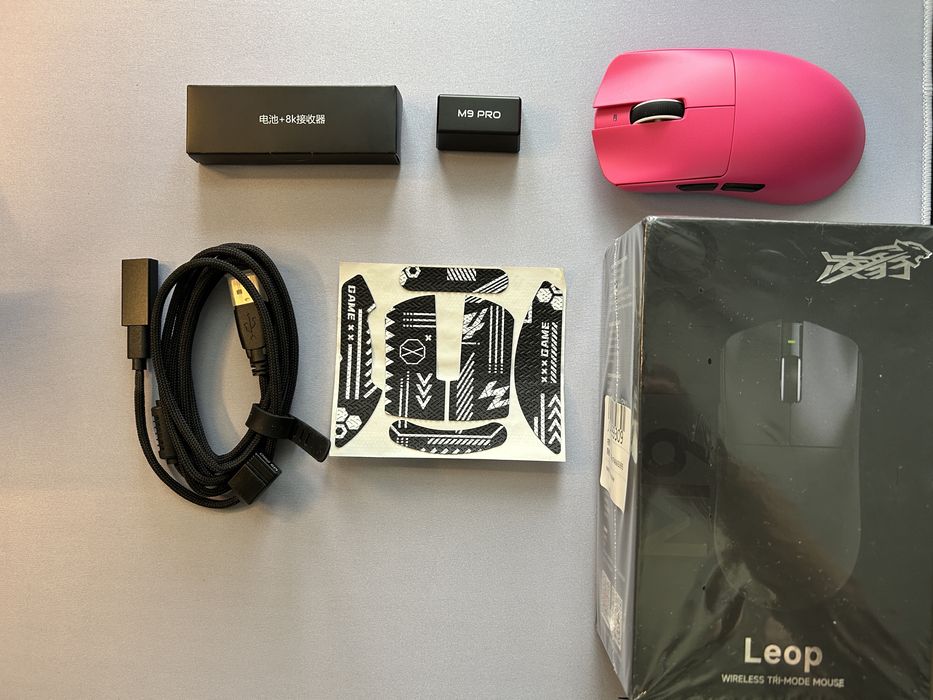 LINGBAO M9 Pro Бездротова Ігрова Миша Рожева, Battery Swap, 8K
