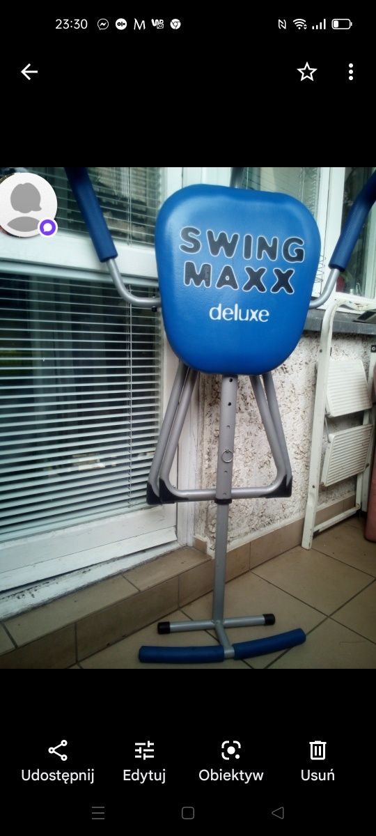 Ławeczka do ćwiczeń brzuszków Swing Max Delux