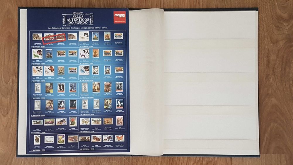 Selos do Mundo Colecção Completa + Classificador com tiras
