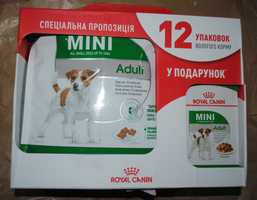 Royal Canin Mini Adult сухий корм для собак дрібних порід 4кг +12паучі