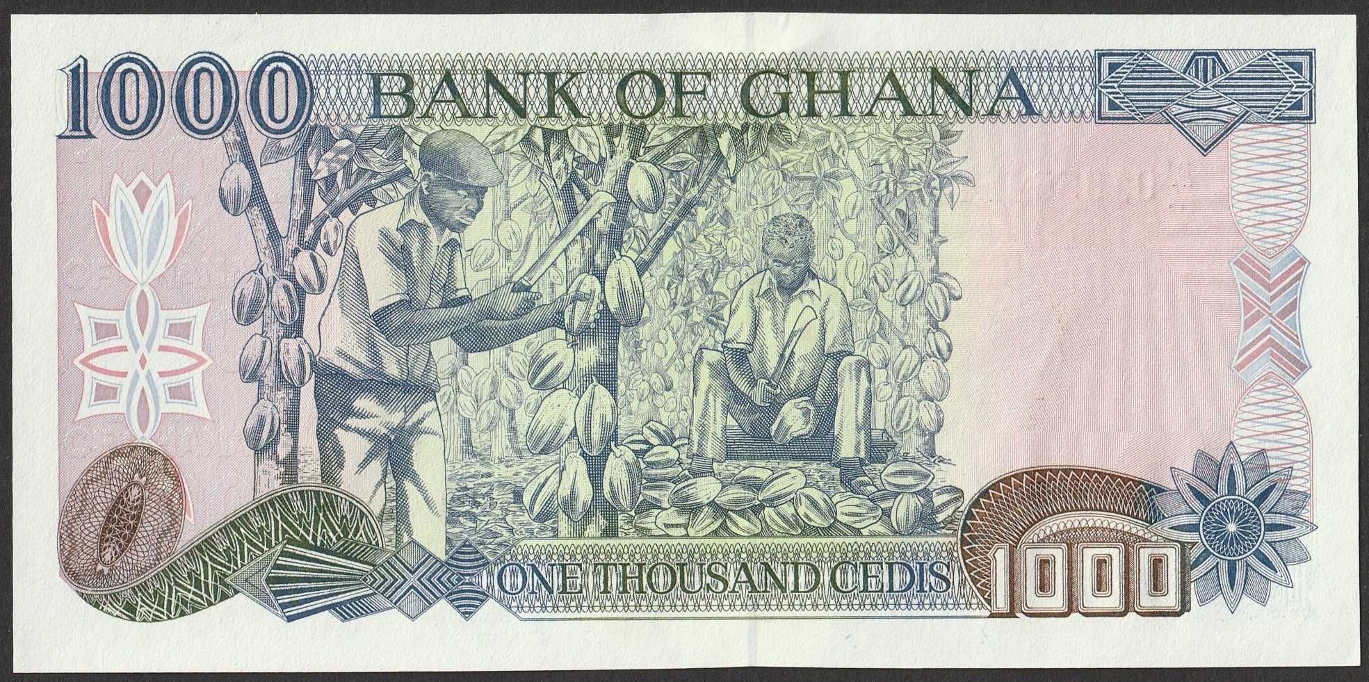 Ghana 1000 cedis 1996 - stan bankowy UNC