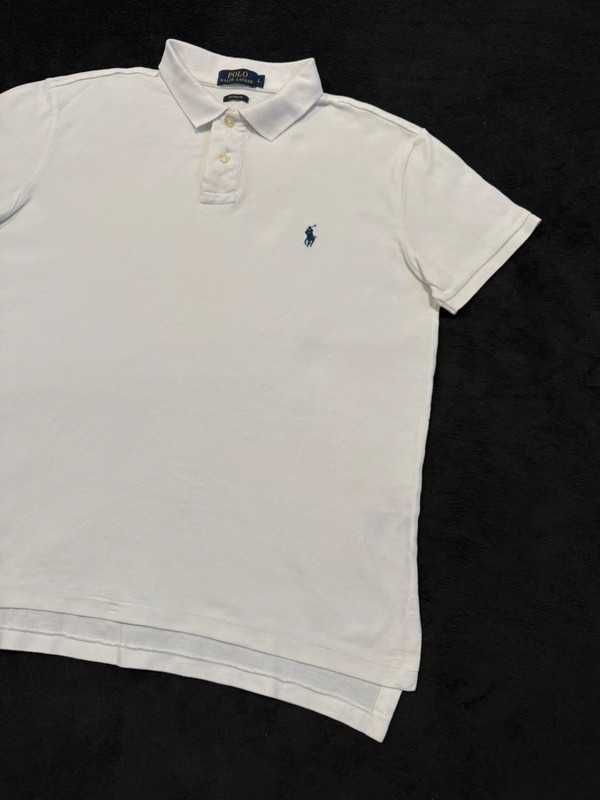 Biała elegancka koszulka polo Ralph Lauren - Size L