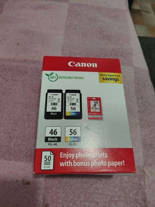 Продам новые (!) картриджи Canon PG-46 (черный); CL-56 (цветной)