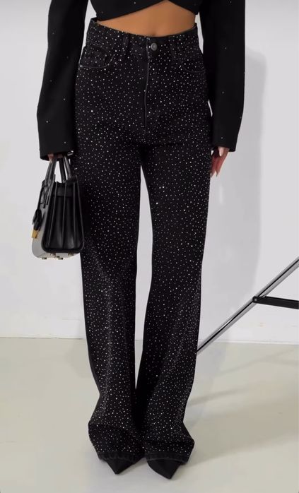 Штани джинси з камінцями