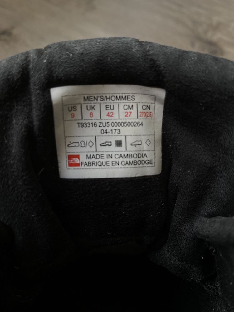 Чоботи The north face  42р зима осінь Демісезонні