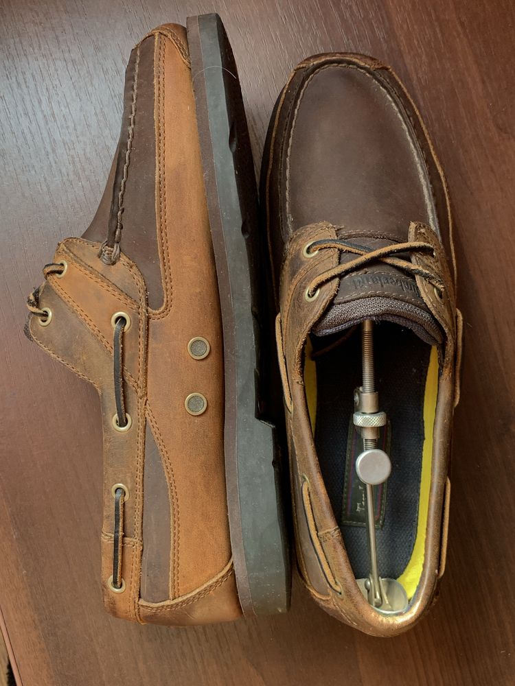 Чоловічі шкіряні черевики-мокасини Timberland розмір 44 (29см)