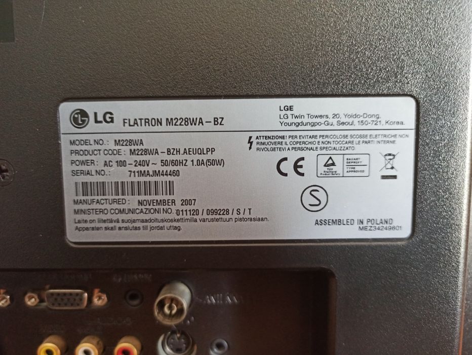 Monitor z funkcją tv LG 22"