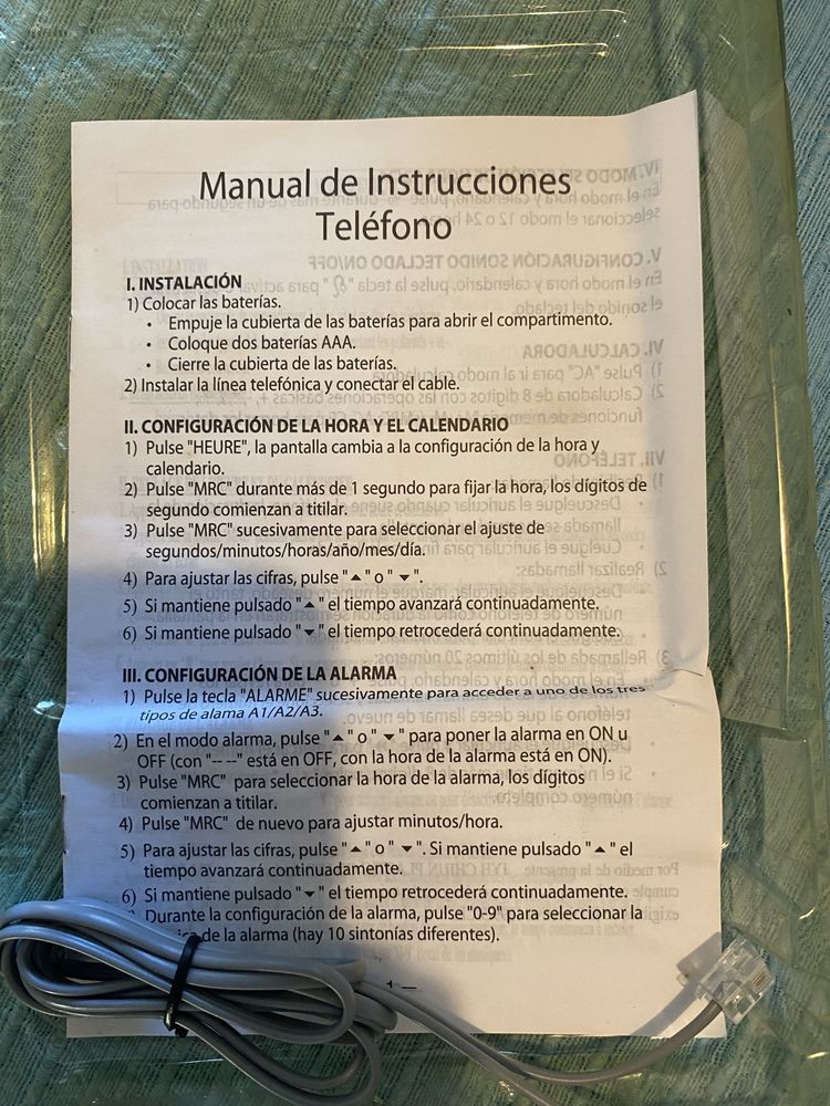 Mini telefone de secretaria