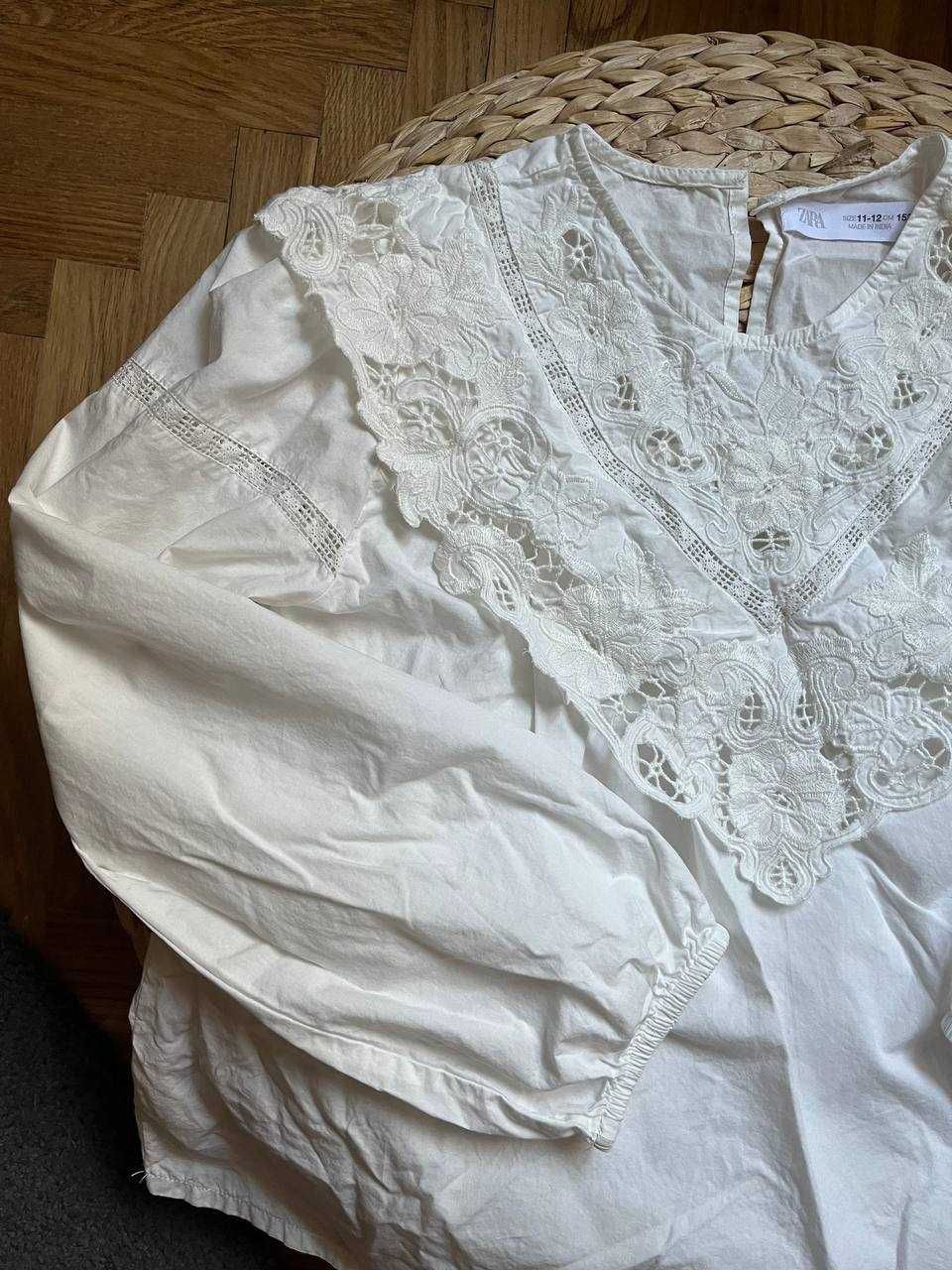 Біла блуза для дівчинки 11-12 років