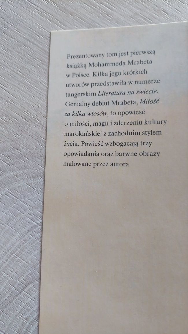 Książka "Miłość za kilka włosów" Mohammed Mrabet