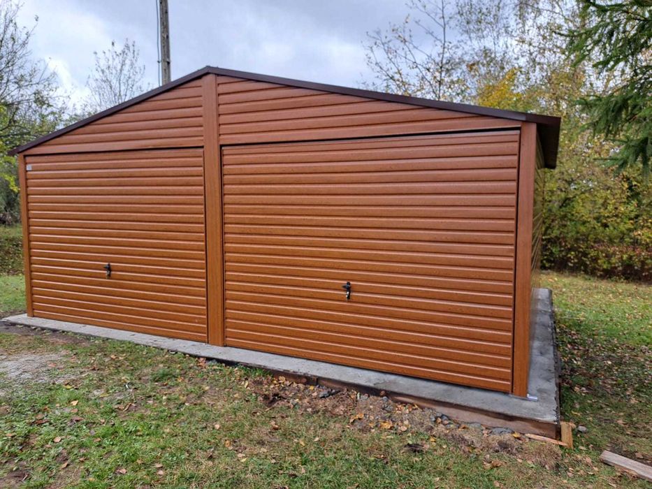 Garaż drewnopodobny DĄB SONOMA 6x6 profil OCYNK 8900 zł z DOSTAWĄ