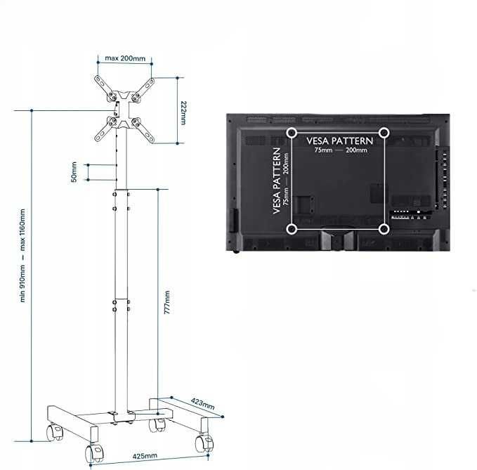 Uchwyt na telewizor Bontec TC002B