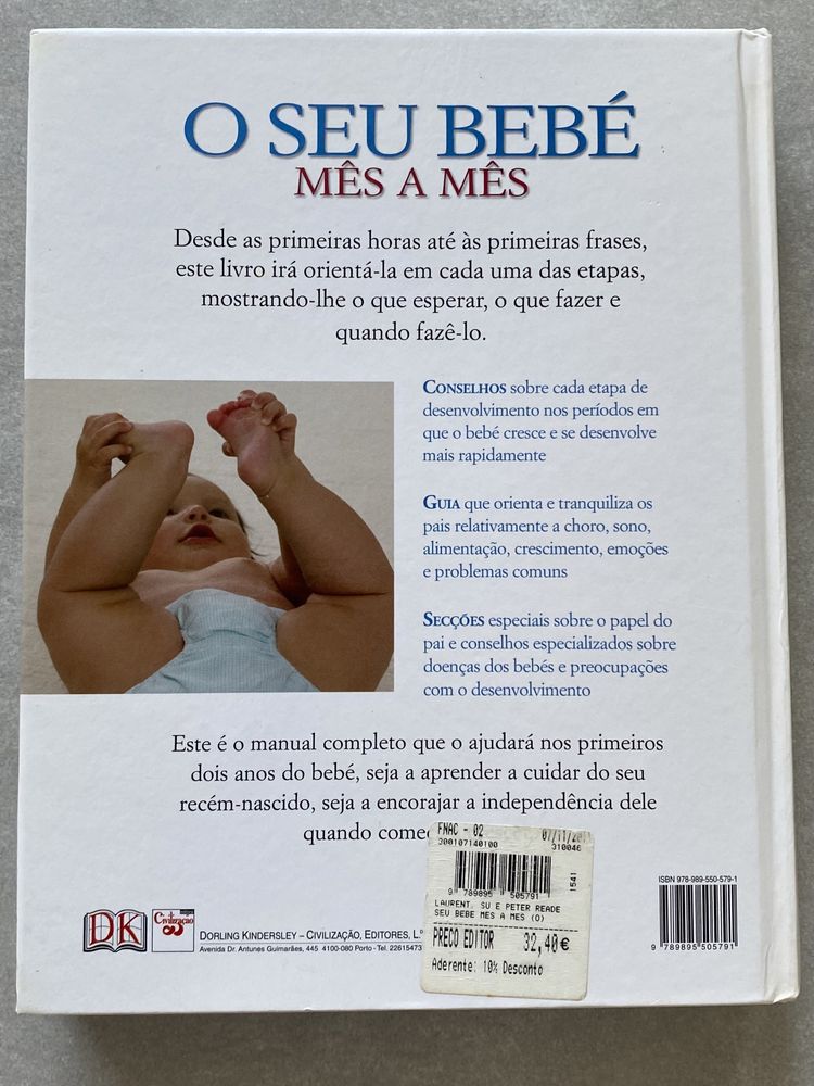 Livro “O seu Bebé mês a mês” como novo