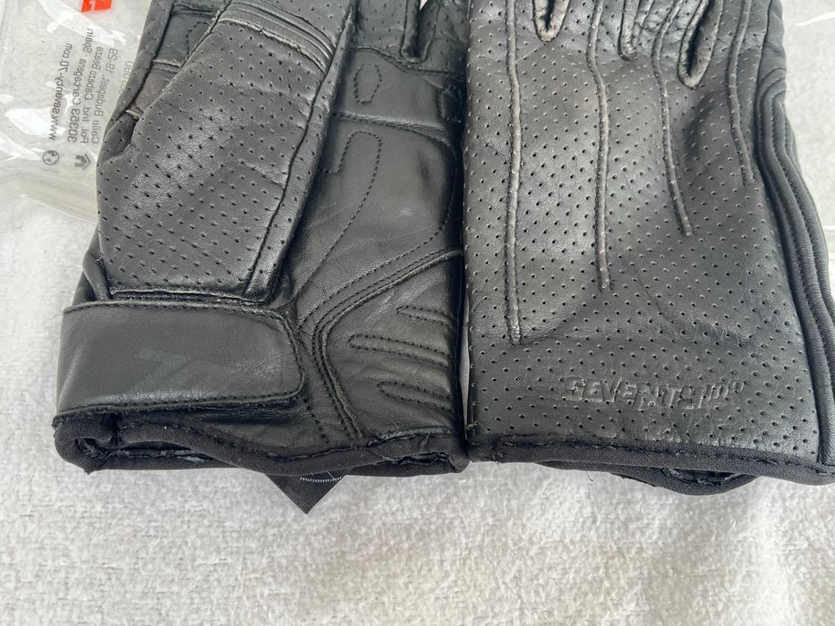 Luvas Motard estilo Retro em pele genuína