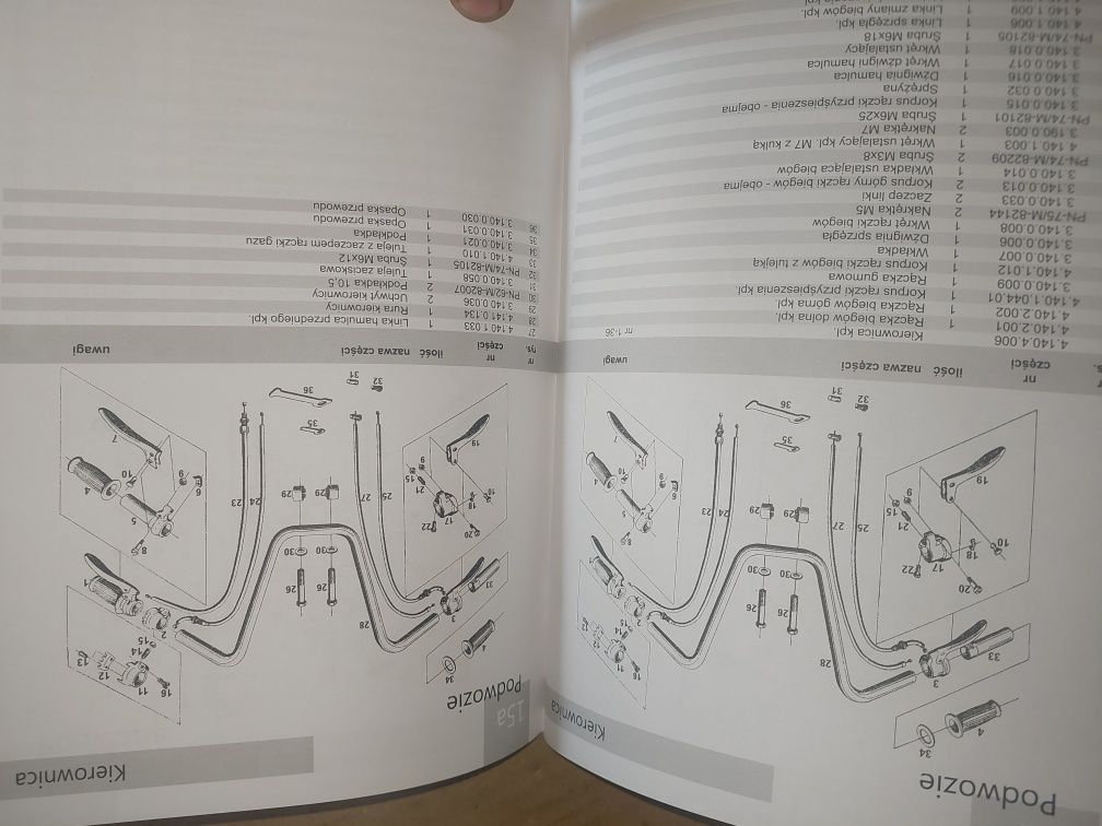 Instrukcja obsługi katalog czesci rama silnik romet motorynka