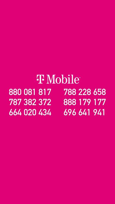 Złote numery SIM T-Mobile – łatwe do zapamiętania