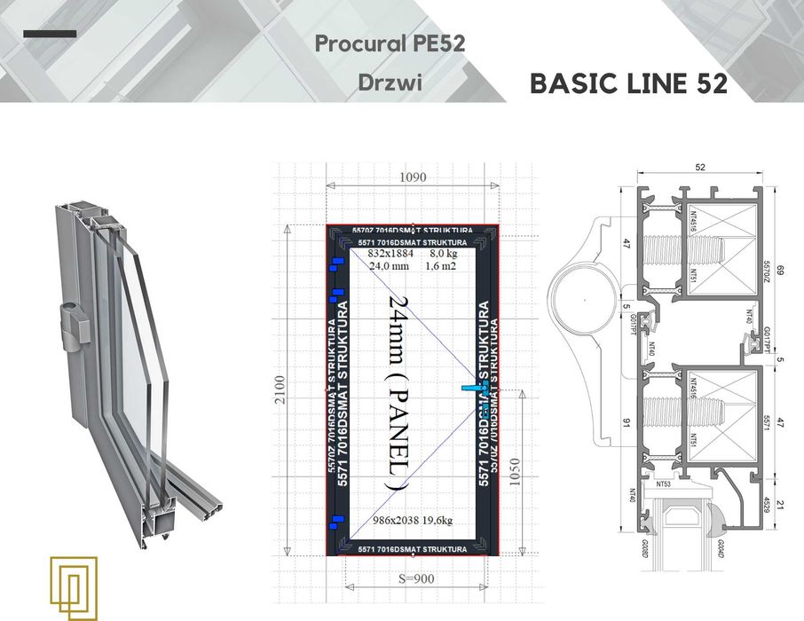 Drzwi i Okna Aluminiowe–projekt według specyfikacji CIEPŁE/ZIMNE