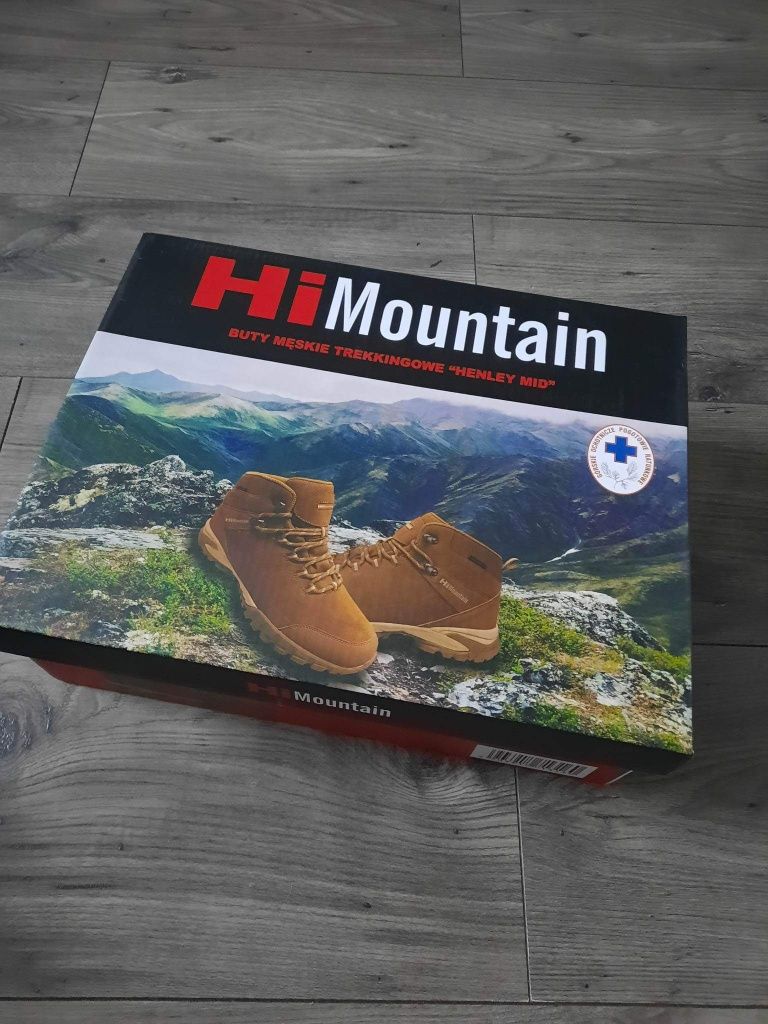 Nowe buty zimowe męskie skórzane trekkingowe Hi Mountain rozmiaru 43