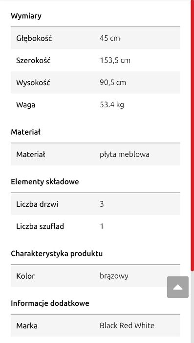 Zestaw mebli Kent BRW komonda witrynka kredens