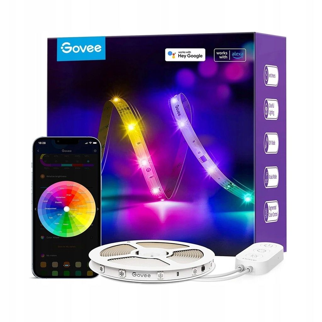 Taśma LED WIFI Govee H618A 5m Bluetooth RGB Adresowalne