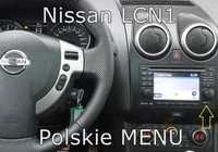 Nissan Polskie menu lektor LCN1 Qashqai Juke Micra Mapa Kod PIN radia