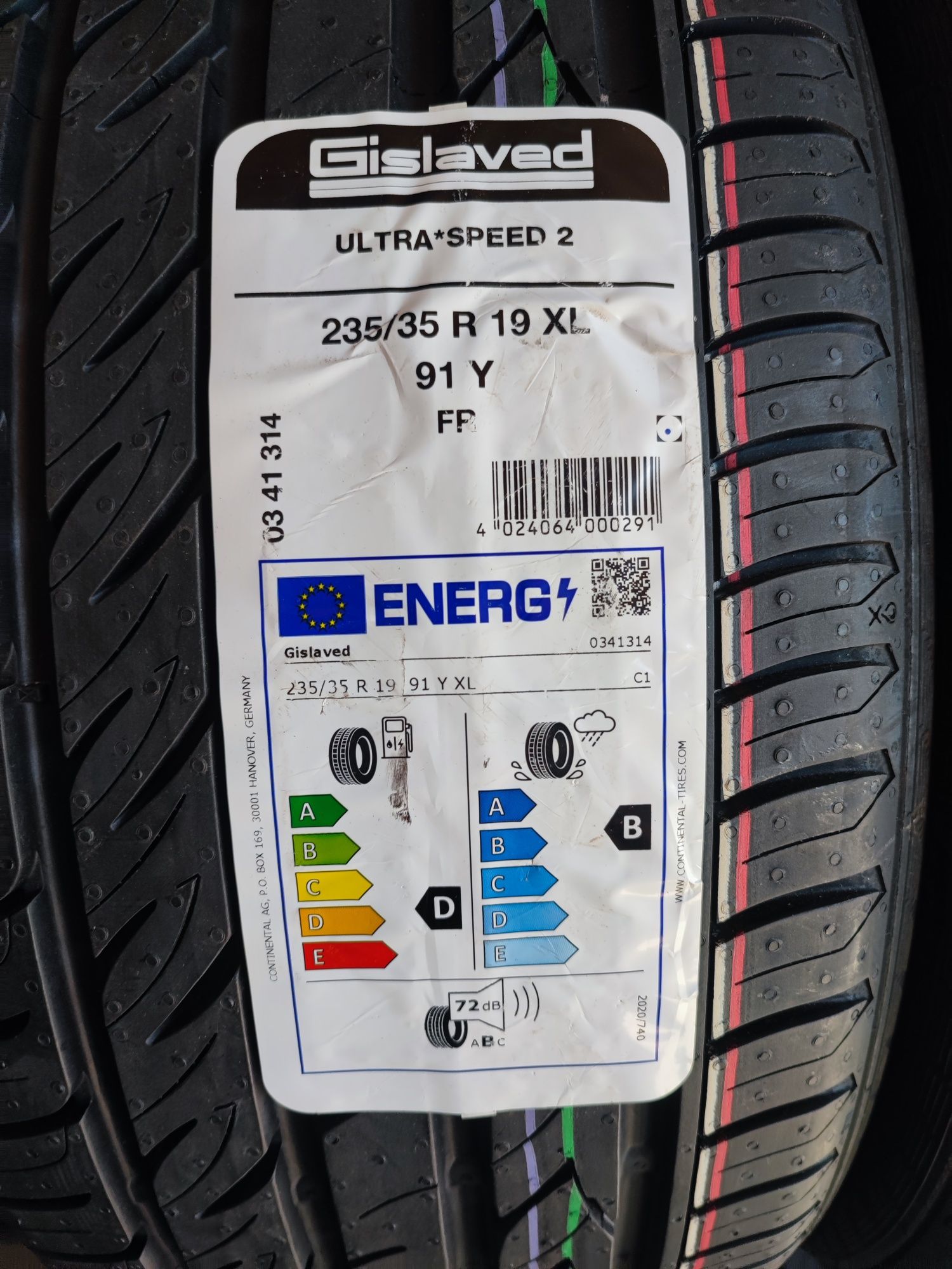 Opony letnie 235/35R19 91Y XL Gislaved Ultra Speed 2 | 2024 Nowe