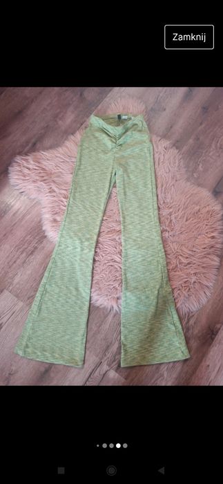 H&M prążkowane dzwony materiałowe XXS