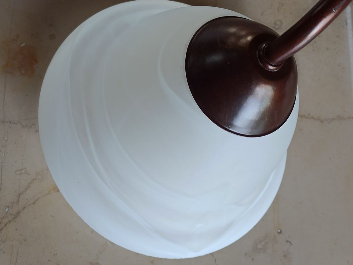 Żyrandol pięcioramienny lampa metal szkło