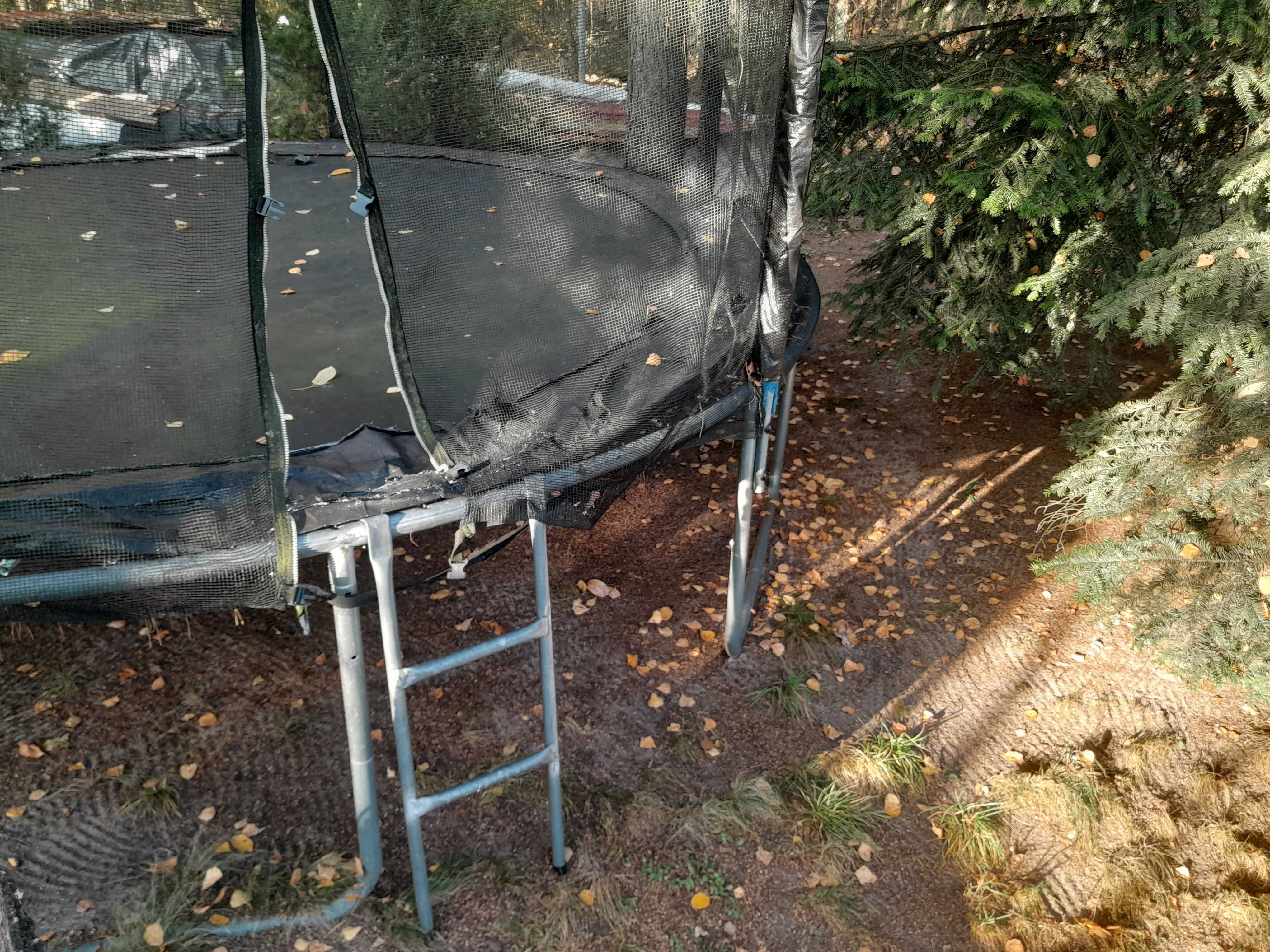 Trampolina 385 cm 6 nóg duża stabilna