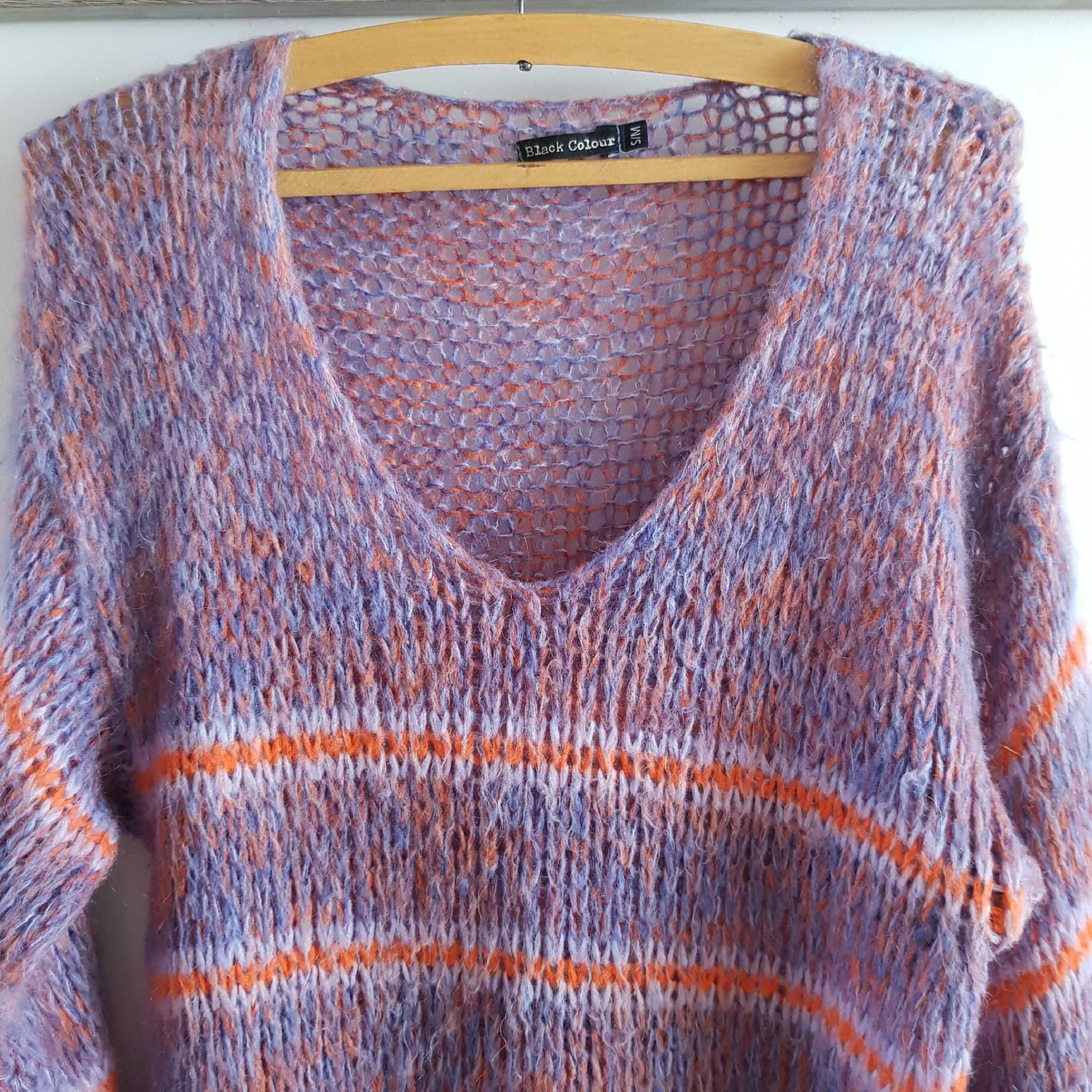 Kolorowy sweter r S/M , 30 procent Moher