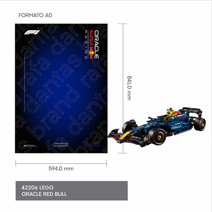 Poster para impressão Oracle Renault RedBull 20 F1 Lego MOD1