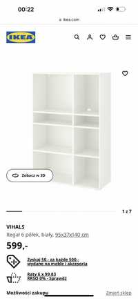 Półka regał VIHALS IKea 140  cm nowa