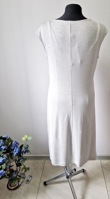 Suknia Solar szara ze srebrnymi akcentami  44 /XXL