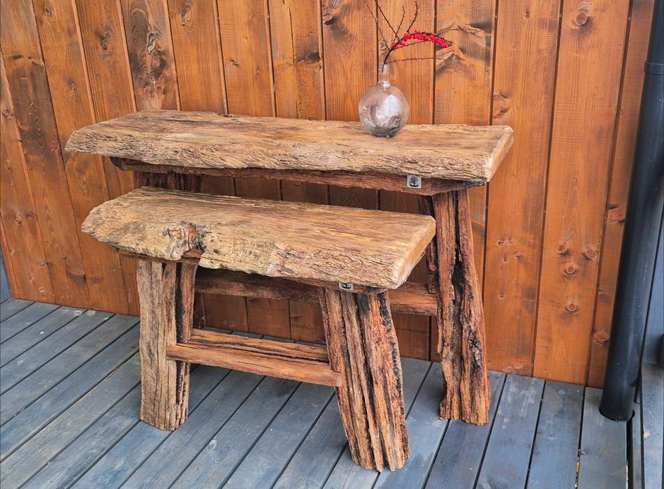 Konsola/szafka/ława stary dąb, stare drewno, rustykalne, vintage,