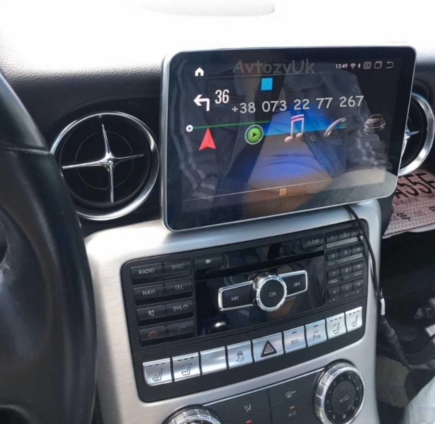 Дисплей Mercedes Benz SLK SLC SL R172 R231 GPS USB Android 14 CarPlay