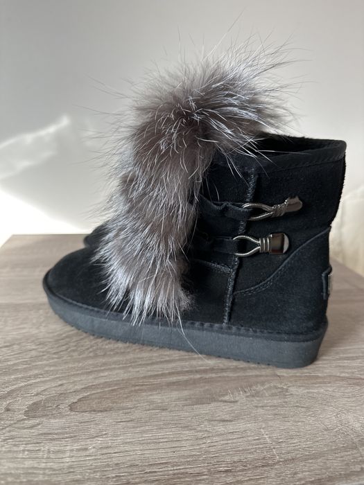 Угги замшевые с мехом