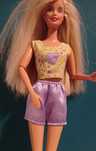 Vintage fioletowa piżamka dla lalek Barbie Steffi Karina hand made