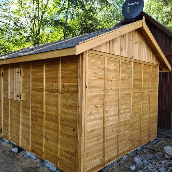 Domek drewniany narzędziowy 3x3m z transportem