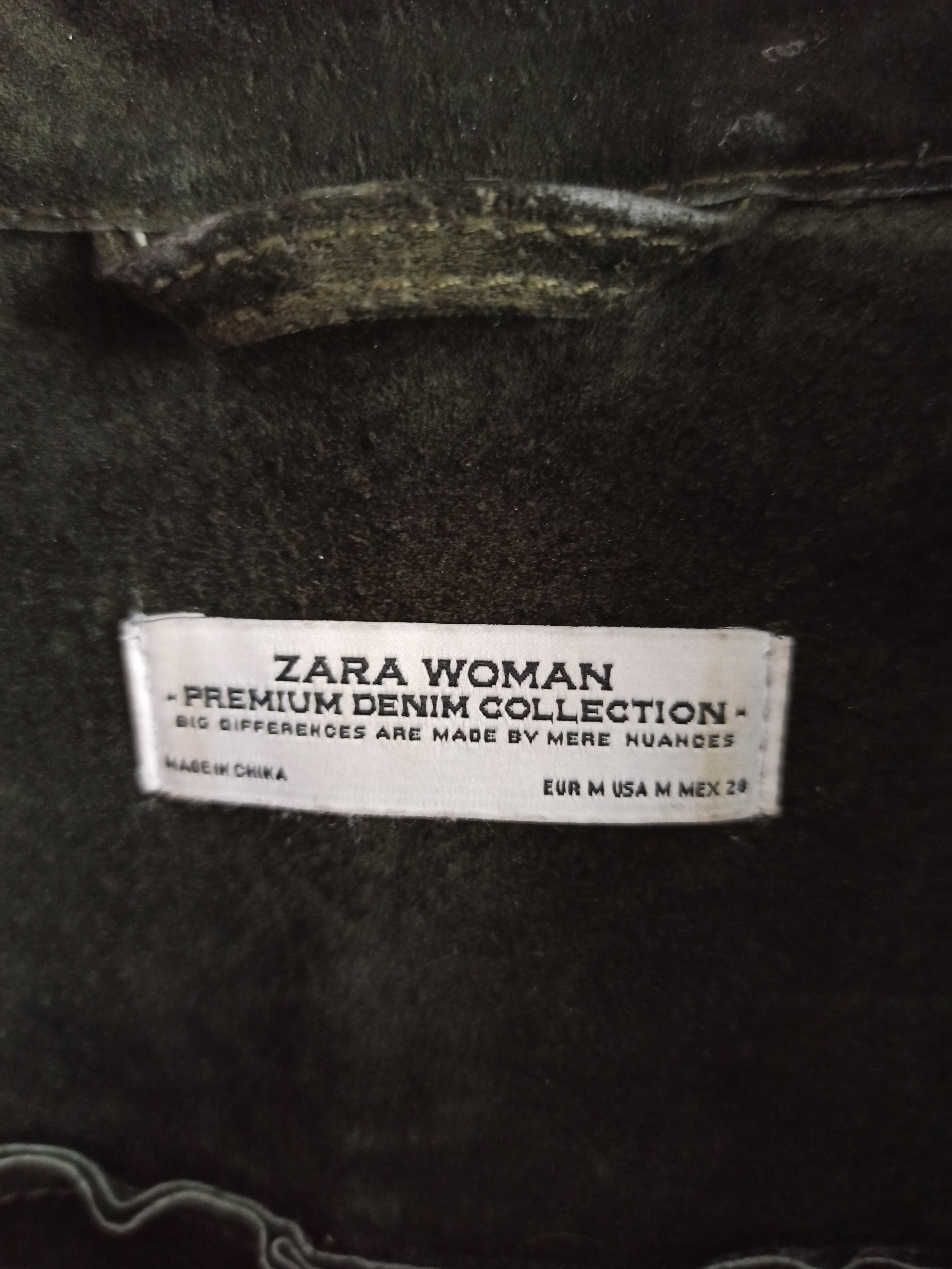 Skórzana kurtka koszulowa Zara r. M skóra naturalna