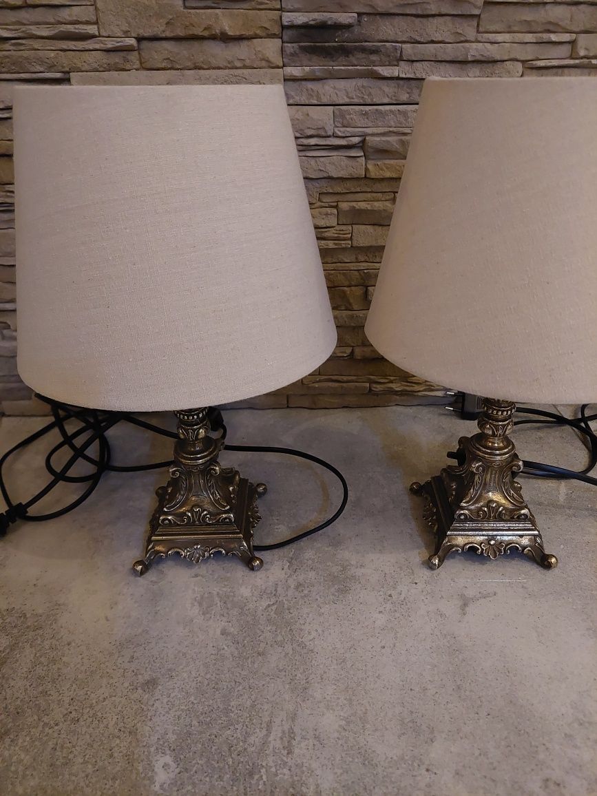 mosiężna lampa, stara lampa, lampka nocna, oświetlenie