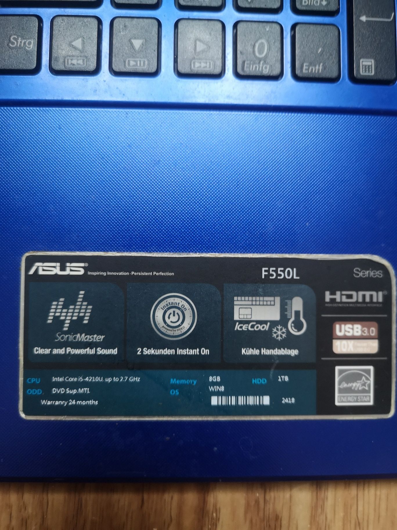 Ноутбук Asus F550L Срочная продажа(дешевле не будет)