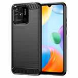 Etui Nakładka Carbon do Xiaomi Redmi 10C + Szkło Hartowane