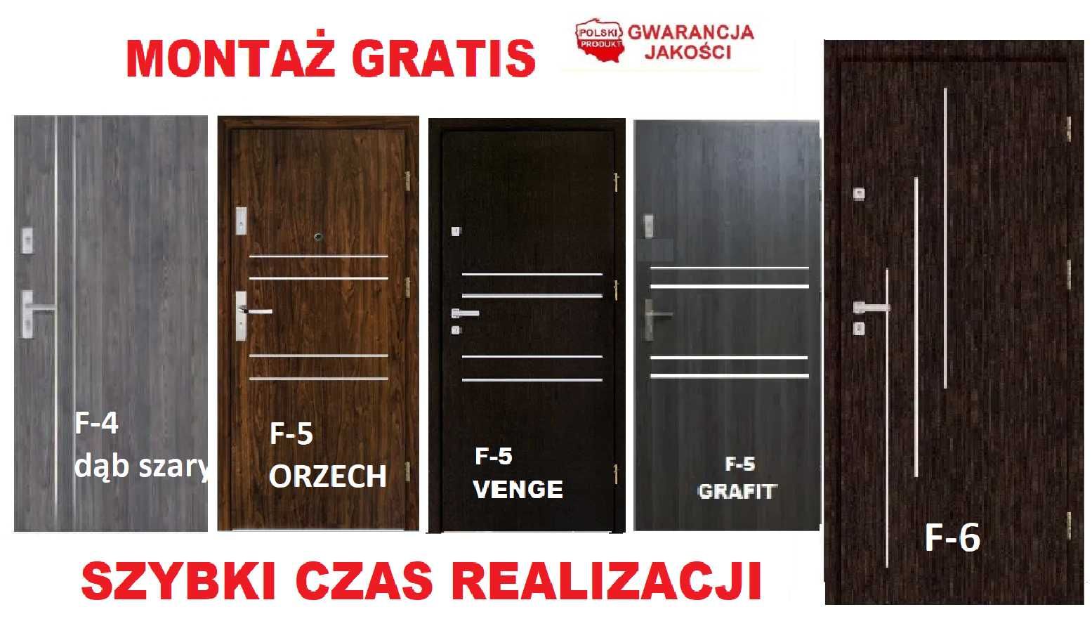 DRZWI z montażem wejściowe zewnętrzne do mieszkania w bloku,domu